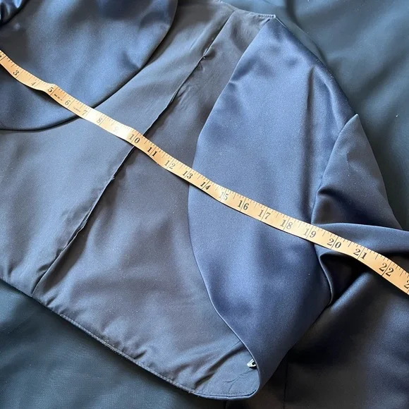 Elegant Navy Blue Evening Gown with Jacket - EUC - Picture 8 of 9